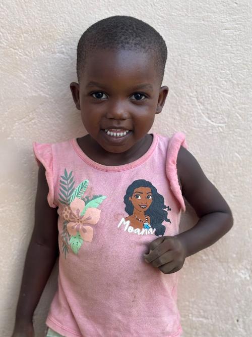 Sarah, age 3, at Mark of Hope International in Uganda