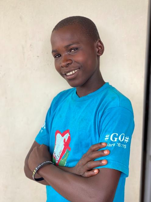 Moses, age 14, at Mark of Hope International in Uganda